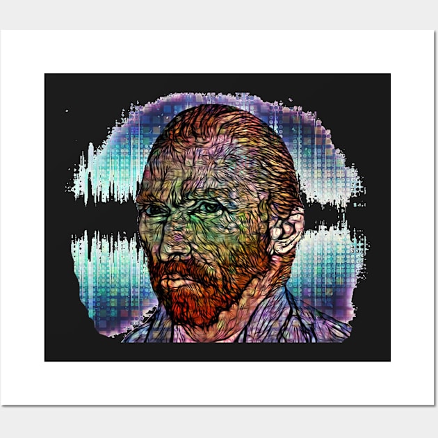 Van Gogh Self Portrait Mashup Wall Art by Mjmartin